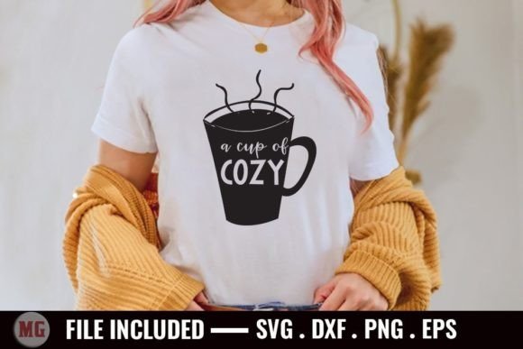 A Cup of Cozy – Tea Lover SVG Graphics for T-Shirt Designs