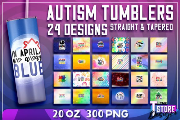 Autism Tumbler Autism Design: Graphics for Crafts & Local Branding