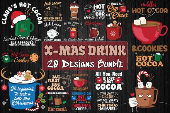 Christmas Bundle SVG 20 Designs: Graphics for Crafts