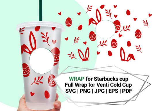 Easter Wrap for Starbucks Cold Cup 24: Graphics & Crafts Asset Review