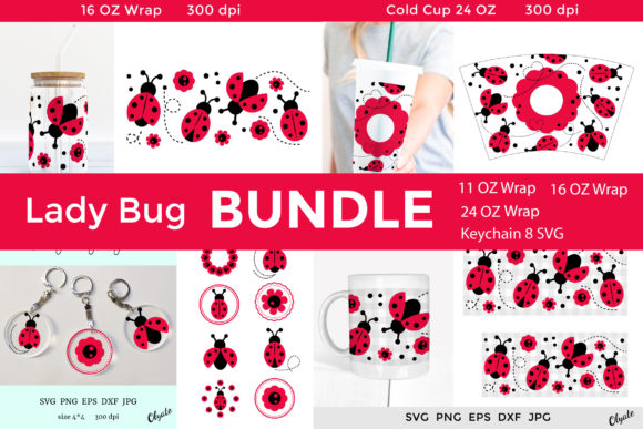 Lady Bug Bundle SVG: Crafts & Graphics for Sellers