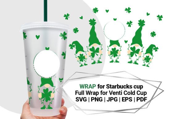 Patrick’s Day Gnomes Wrap for Starbucks: Graphics & Crafts