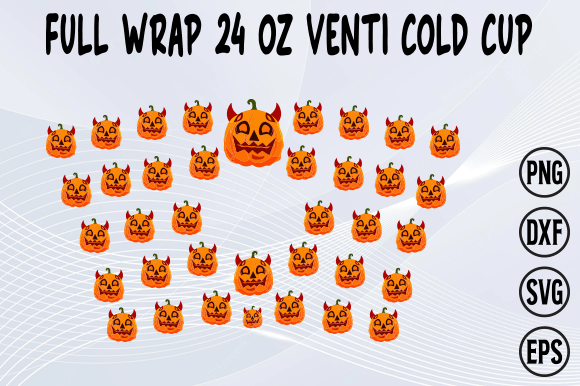 Pumpkin Venti Cold Cup 24oz 2: Graphics for Crafts & Content