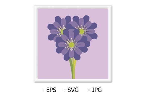 Purple Flower Embroidery Design