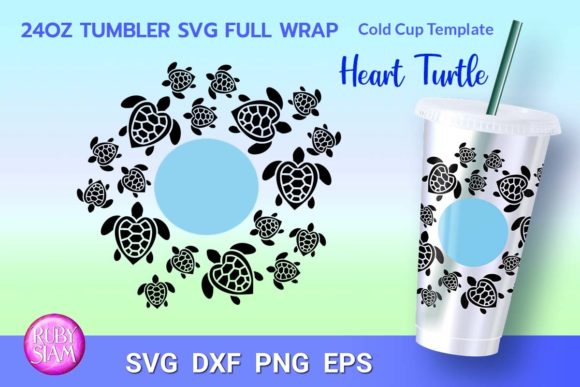 Sea Turtle Graphics for Tumbler Wraps