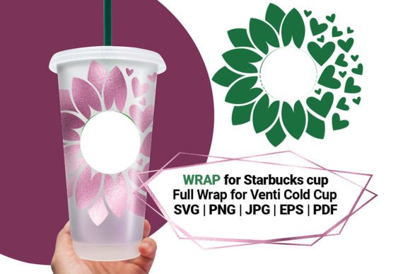 Sunflower Wrap Svg for Starbucks Cup 24